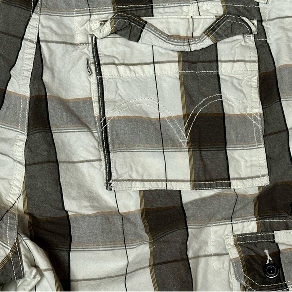 Levi’s White Tag Mens Sz 40 Gray Checkered Cargo Short Streetwear Vintage Skater - Picture 7 of 14
